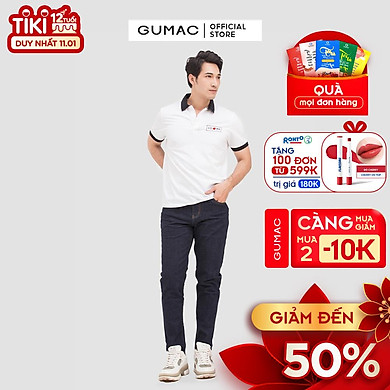 Áo thun nam polo thêu trái tim tay ngắn thun cá sấu cao cấp GUMAC ATNB5101 – Gumac >>> top1shop >>> tiki.vn