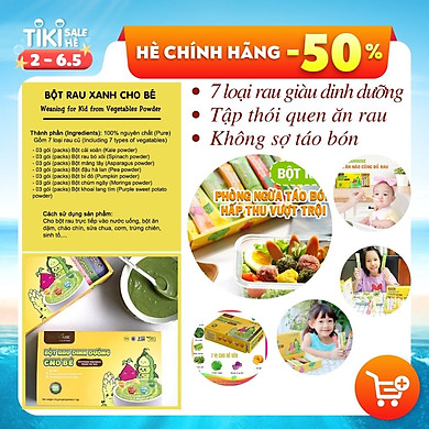 Bột rau dinh dưỡng cho bé Dalahouse – Hộp 21 gói 3gr với 7 vị – Cân bằng chế độ dinh dưỡng cho trẻ