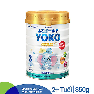 Sữa Bột Vinamilk Gold Yoko 3 850g ̣̣Dành Cho Bé Từ 2 - 6 Tuổi