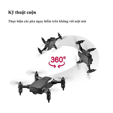 Flycam mini xếp gọn bỏ túi chụp ảnh 4K kết nối smartphone LF606 Model2021 (Tặng thêm 1 pin + hộp) - hàng cao cấp