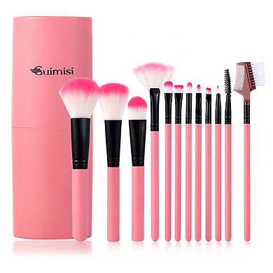 Bộ Cọ Trang Điểm Guimisi 12 Món Kèm Hộp Đựng Chất Cọ Cực Kì Mềm Mại , Chắc Chắn , Bền Bỉ , Mang Theo Mọi Nơi Tiện Lợi – MP070