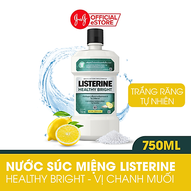 Nước Súc Miệng Làm Trắng Răng Listerine Healthy Bright (750ml) – 8850007813385