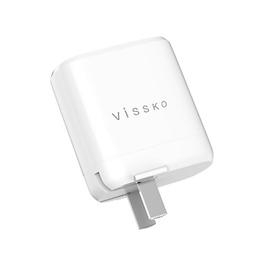 Sạc Nhanh Cổng Kép USB Có Màn Hình LED Vissko Dòng 2.1A - Hàng Nhập Khẩu