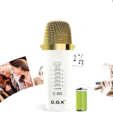 Micro Karaoke Bluetooth C.o.k C-301 - Hàng Chính Hãng - Link Mua