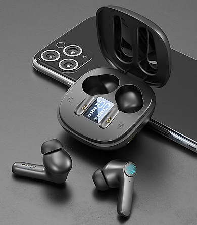 Tai nghe bluetooth nhét tai chống ồn cao cấp V5.0 chính hãng dùng cho iPhone Samsung OPPO VIVO HUAWEI XIAOMI tai nghe không dây - Hàng Chính Hãng PKCB
