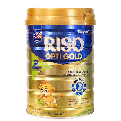 Sữa bột Nutifood RISO OPTI GOLD 2 (900g) – dinh dưỡng đặc chế giúp hệ tiêu hóa khỏe mạnh cho trẻ từ 6 đến 12 tháng tuổi