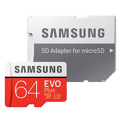 Thẻ Nhớ Micro SDXC Samsung EVO Plus 64GB 100MB/s (New 2017) Kèm Adapter Samsung - Hàng nhập khẩu