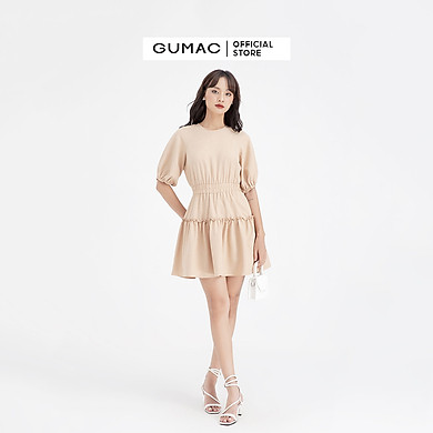 Đầm dáng xòe eo chun nhún tùng GUMAC DB633 – Gumac ,SKU : 4458319959010 >>>🇻🇳 Top1Vietnam 🛒>>> tiki.vn 🇻🇳🇻🇳🇻🇳🛒🛍🛒