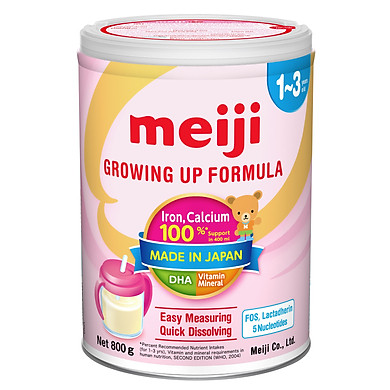 Sữa Bột Meiji 1-3 Tuổi Growing Up Formula 800G (Nhập Khẩu Chính Hãng - Mẫu Mới) - Link Mua