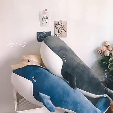 Gấu bông cá voi siêu to khổng lồ hàng cao cấp 2 lớp lót bông tách biệt có thể tháo ra giặt kích thước 50cm-1m5 NEOCI
