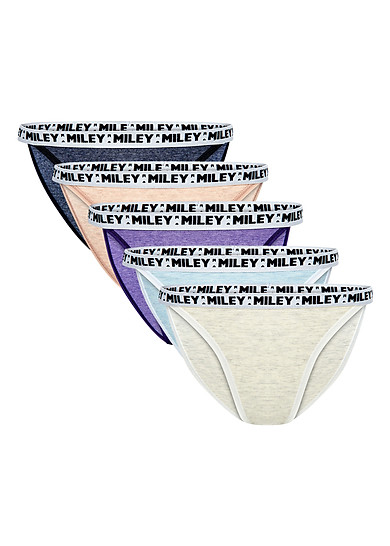 Bộ 5 Quần Lót Nữ Malagne High-Cut Miley Lingerie - Màu Ngẫu Nhiên