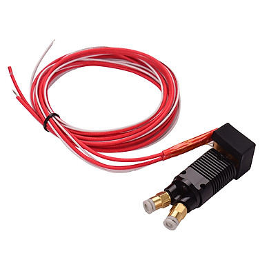 Aibecy 2 in 1 Out Dual Color Metal Hotend Extruder Kit with Cable 0.4mm Brass Nozzle Print Heat 24V Compatible with