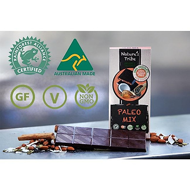 Socola Đen Paleo Không Đường Nature'S Tribe Nature'S Tribe- Dark Chocolate With Paleo Mix - Link Mua