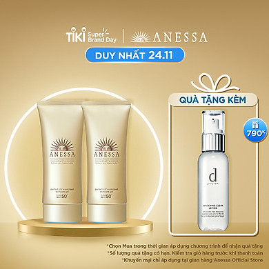 Bộ đôi 2 Kem chống nắng dạng gel bảo vệ hoàn hảo Anessa Perfect UV Sunscreen Skincare Gel 90g