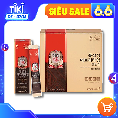 Tinh Chất Hồng Sâm Everytime Balance 10ml x 30 gói – CKJ Korean Red Ginseng Extract Everytime Balance 10ml x 30 Sticks