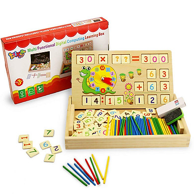 Đồ Chơi Toán Học Có Chữ Số, Que Tính, Bảng Số Bằng Gỗ – Bộ Bảng Tính Học Số Bằng Gỗ Đa Năng Cho Bé