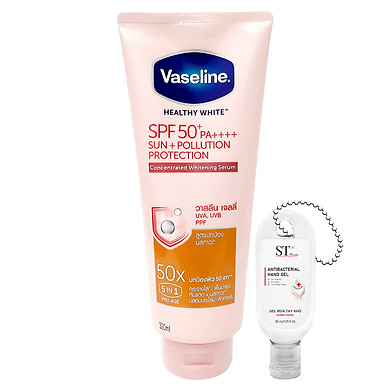 Sữa Dưỡng Thể Trắng Da VASELINE Dưỡng Ẩm Tự Nhiên THÁI LAN. Tặng 1 Chai Gel Móc Khóa ST Beauty 30ml