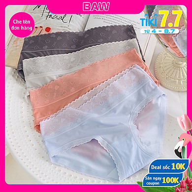 BỘ 5 QUẦN LÓT LỤA LẠNH FABIC CẠP CAO KHÁNG KHUẨN KHÔNG LỘ VIỀN CAO CẤP thương hiệu BAW QLN16