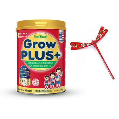 Sữa Bột Nutifood Grow Plus+ Đỏ (900g) mẫu mới -dành cho trẻ suy dinh dưỡng thấp còi từ 1 tuổi – tặng kèm chú chuồn chuồn tre dễ thương – NutiFood ,SKU : 7328777289996 >>>🇻🇳 Top1Vietnam 🛒>>> tiki.vn 🇻🇳🇻🇳🇻🇳🛒🛍🛒