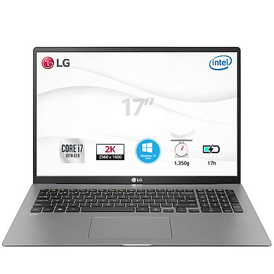 Laptop LG Gram 2020 17Z90N-V.AH75A5 (Core i7-1065G7/ 8GB/ 512GB NVMe/ 17 WQXGA IPS (2560*1600)/ Win10 Home Plus/ Silver) – Hàng Chính Hãng