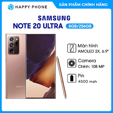 Điện Thoại Samsung Galaxy Note 20 Ultra (8GB/256GB) – ĐÃ KÍCH HOẠT BẢO HÀNH ĐIỆN TỬ – Hàng Chính Hãng