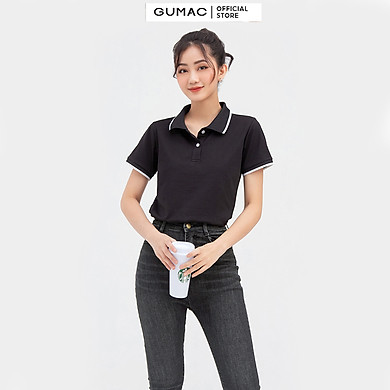 Áo polo nữ GUMAC ATB812 phối cổ sọc viền nhiều màu, thanh lịch – Gumac >>> top1shop >>> tiki.vn