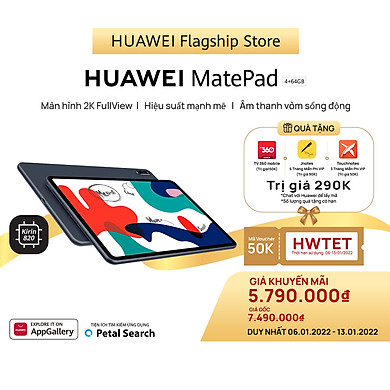 Máy Tính Bảng Huawei Matepad | Màn Hình 2K Fullview | Hiệu Suất Mạnh Mẽ | Âm Thanh Vòm Sống Động | Hàng Chính Hãng