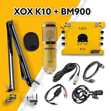 Bộ Mic Hát Livestream Soundcard XOX K10 2020 & Mic BM900 Âm Thanh Cực Kỳ Sống Động – Hàng Chính Hãng