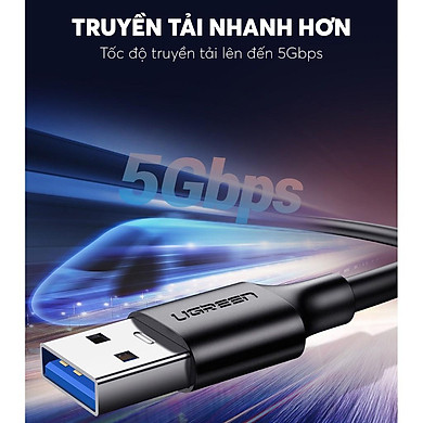 Dây cáp sạc và truyền dữ liệu tốc độ nhanh USB 3.0 sang USB type C, dòng 3A, dài 0.5-2m UGREEN U0S184 - Hàng chính hãng