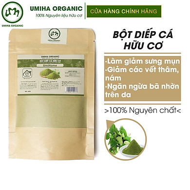 Bột Diếp Cá hữu cơ UMIHOME (35g) bột uống giúp thanh nhiệt giải đọc và đắp mặt nạ trị mụn dưỡng da hiệu quả tại nhà