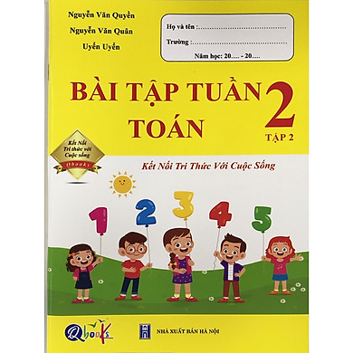 Bài tập tuần toán 2 – Tập 2 (Qbooks – Kết nối tri thức với cuộc sống)