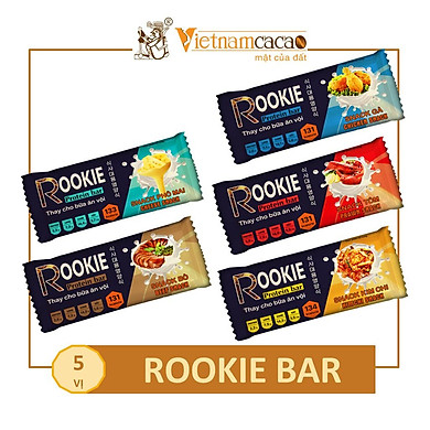 Đồ Ăn Vặt Thanh Năng Lượng Rookie Bar – Set 5 Thanh – Vinacacao - Link Mua