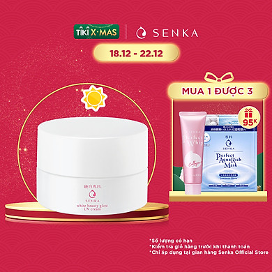 Kem Dưỡng Trắng Sáng & Giảm Thâm Nám Ban Ngày Senka White Beauty UV Cream 50g SPF 25 PA ++