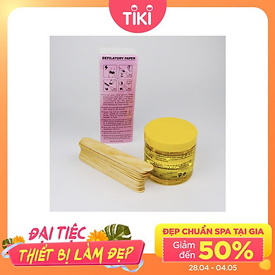 Combo Wax Lạnh Tẩy Lông Gồm: 1 Hủ Wax Lạnh 750G + 100 Tờ Giấy Wax Lông + 25 Que Trét Wax