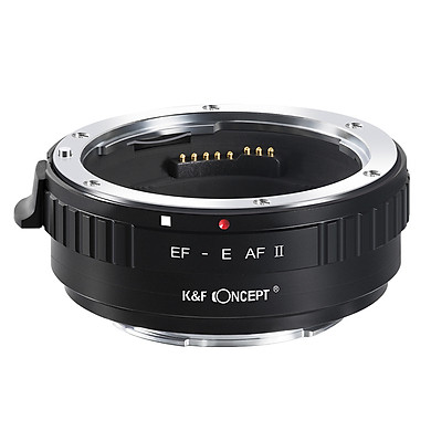 K&F CONCEPT EF-E AF II Lens Mount Adapter Ring 0.5s High Speed Auto Focus Anti-shake with Tripod Mount for EF-Mount