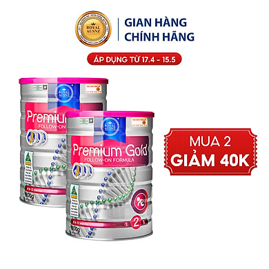 SỮA HOÀNG GIA ÚC PREMIUM GOLD 2 – DÀNH CHO TRẺ TỪ 6 – 12 THÁNG TUỔI ( 2 Hộp )