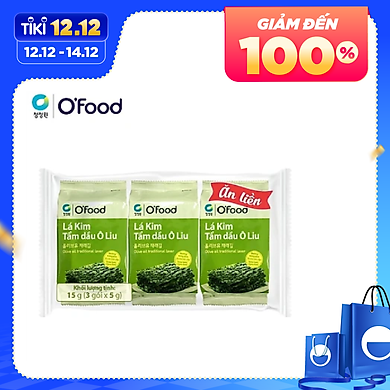 Rong biển / Lá kim tẩm dầu Oliu O’food giòn, thơm, gia vị vừa miệng, ăn liền hoặc ăn kèm – – top1shop