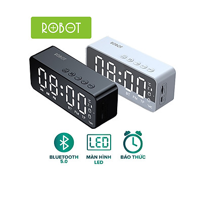 Loa Bluetooth 5.0 ROBOT RB150 Màn Hình LED Kiêm Đồng Hồ Báo Thức - Hỗ Trợ Cổng AUX Thẻ Nhớ-Hàng chính hãng