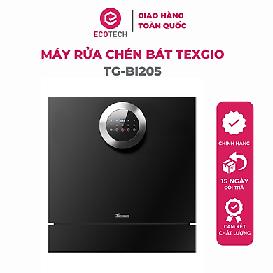 Máy rửa bát Texgio TG-BI205 – 8 bộ bát đĩa Châu Âu – Điều khiển cảm ứng – Độc lập có thể lắp âm với màu đen bóng sang trọng- Công nghệ tiêu chuẩn…