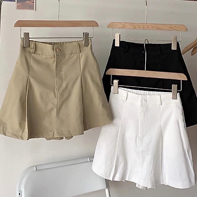 Chân váy kaki dáng dài xẻ sau