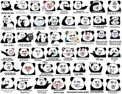 Mua sticker set 30 ảnh Meme Gấu Trúc bựa. cute. hài hước tại ...