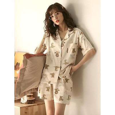 Lịch sử giá Bộ đồ ngủ váy ngủ nữ mùa hè ngắn tay mỏng lụa sữa hoạt hình dễ  thương cập nhật 72023  BeeCost