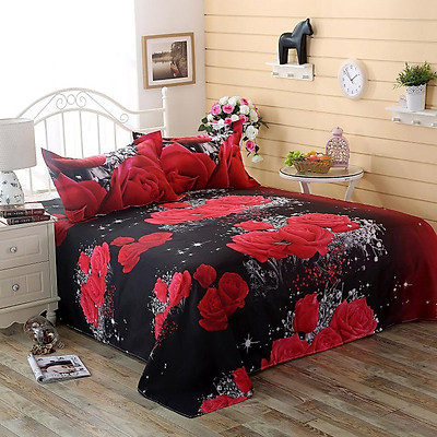 Giảm 54  Hoạt Hình Nhung San Hô Bộ Bốn Chiếc Dày Ấm Áp Mùa Đông Flano Ga  Trải Giường Vỏ Chăn Vải Flannel 1518 Ga Bọc Đệm