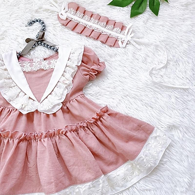 Set len đỏ áo len nơ phối cùng chân váy ziczac Dolly Baby  Lazadavn