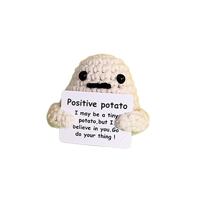 Mua Funny Positive Potato Funny Knitted Potato Doll for Decoration New Year  - Beige 4cm tại Rumple Tech