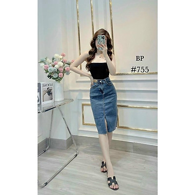 Đơn giản nhưng lại xinh đẹp với 3 cách phối đồ cùng chân váy Jean  Vatgia  Hỏi  Đáp