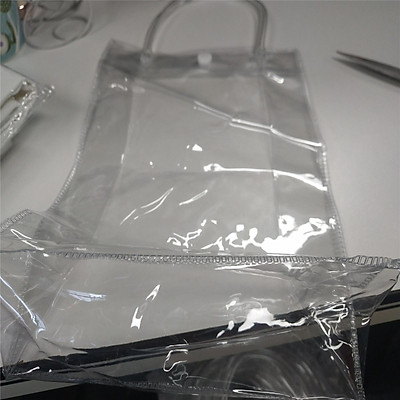 BABCOR Packaging: Purple Plastic Ameritote Shopping Bags w. Soft