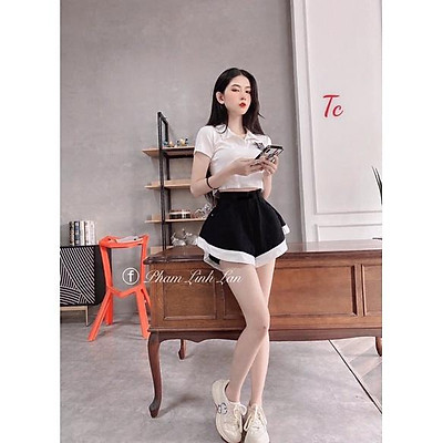 Sét áo kiểu quần giả váy cực độc đáo JU77