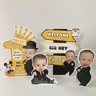 CB07  Hình chibi sinh nhật bé trai Boss Baby  lucky