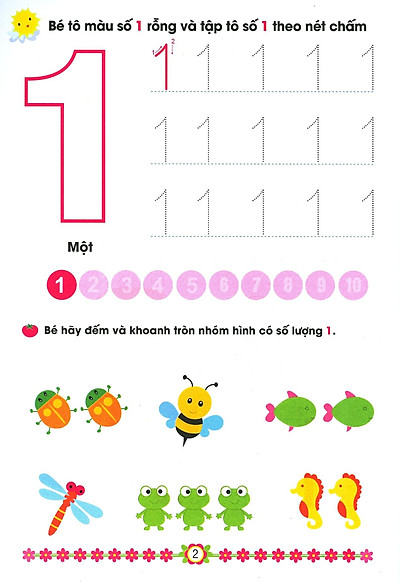 Mua Hành trang cho bé vào lớp 1 - Bé tập tô chữ số | Tiki